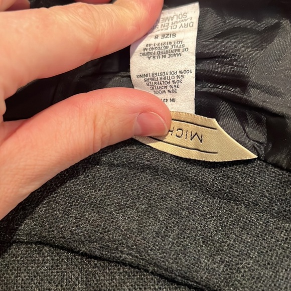 Vintage woven wool skirt made in USA by MICHELE - Picture 8 of 12